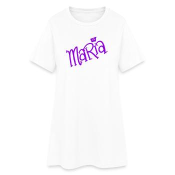Maria - Frauen T-Shirt-Kleid - Weiß - Vorne