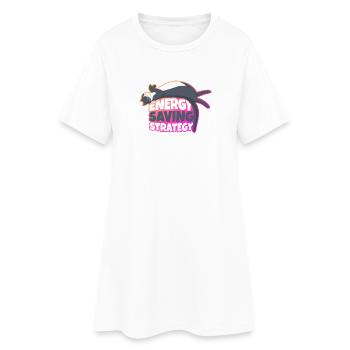Stratégie d’économie d’énergie Chat - Robe T-shirt Femme - blanc - Devant