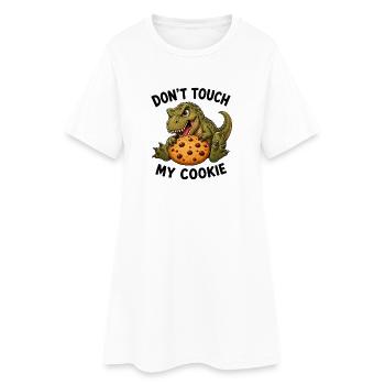 Diction de biscuit T-Rex T-Rex de dinosaure mignon - Robe T-shirt Femme - blanc - Devant