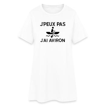 j'peux pas j'ai aviron cadeau anniversaire humour - Robe T-shirt Femme - blanc - Devant