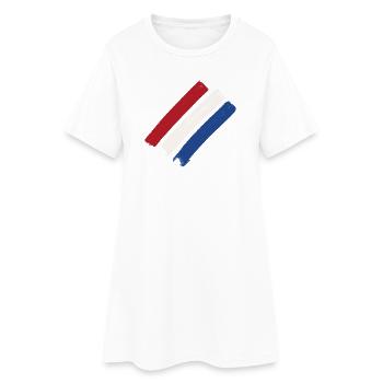 Pays-Bas - Robe T-shirt Femme - blanc - Devant