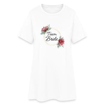 Équipe de jumelage de mariée - Robe T-shirt Femme - blanc - Devant