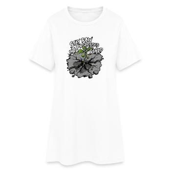 Natürlich Leben - Frauen T-Shirt-Kleid - Weiß - Vorne