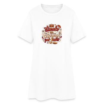 Dimelo En Espanol Por Favor - Robe T-shirt Femme - blanc - Devant