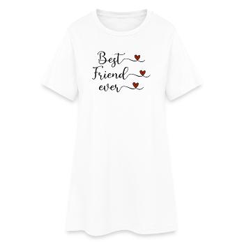 Meilleur ami - Robe T-shirt Femme - blanc - Devant
