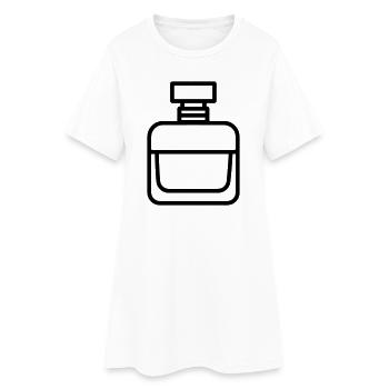 perfume bottle - Women’s T-Shirt Dress - white - Front