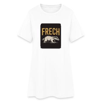  Frech Lustiger Dachs Spruch Frecher Dachs Tier - Frauen T-Shirt-Kleid - Weiß - Vorne