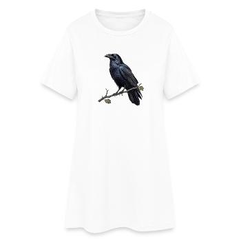 Common Raven - Corvus corax - Dark Academia - Women’s T-Shirt Dress - white - Front