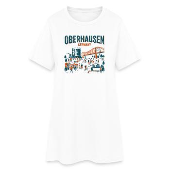 Gasomètre d’Oberhausen Allemagne et skybridge - Robe T-shirt Femme - blanc - Devant