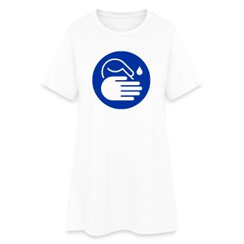 Hände waschen Icon - Frauen T-Shirt-Kleid - Weiß - Vorne