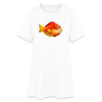 Pop Art des poissons rouges ardents - Robe T-shirt Femme - blanc - Devant
