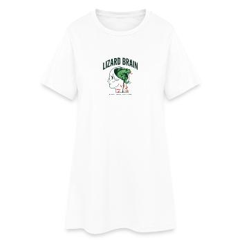 Profil de psychologie du cerveau du cerveau de lézard - Robe T-shirt Femme - blanc - Devant