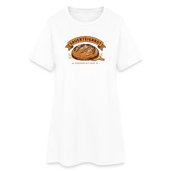 Sauerteigbrot Bäcker Backen Getreide Handwerk  - Frauen T-Shirt-Kleid - Weiß - Vorne
