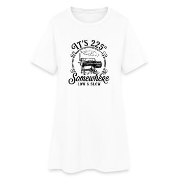 C’est 225 Somewhere Low and Slow BBQ Smoker T-shirt - Robe T-shirt Femme - blanc - Devant