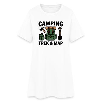 Backpack Trekking Hiking Camping Scout - Women’s T-Shirt Dress - white - Front