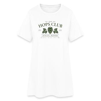 The Hops Club Official Member Hopfen Humor - Women’s T-Shirt Dress - white - Front
