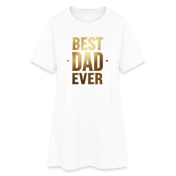 Meilleur Papa En Aluminium Or - Robe T-shirt Femme - blanc - Devant