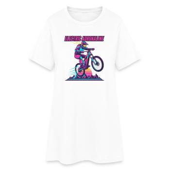 Electric Adrenaline Synthwave E-VTT - Robe T-shirt Femme - blanc - Devant