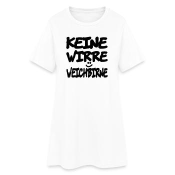 keine_wirre_weichbirne - Robe T-shirt Femme - blanc - Devant