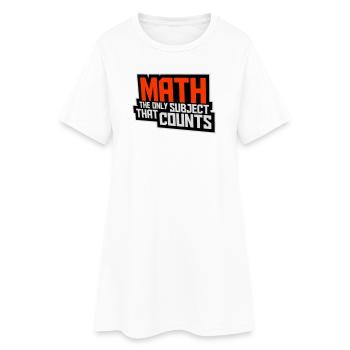 Les mathématiques La seule matière qui compte Nerd Mathe Logo - Robe T-shirt Femme - blanc - Devant