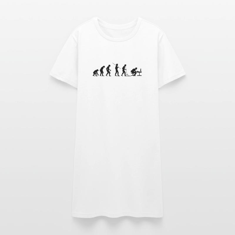 Programmer Computer Freak Evolution Women’s T-Shirt Dress