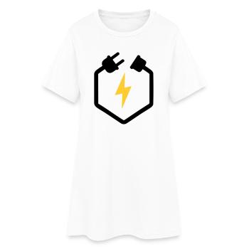 Logo électrique de la prise électrique électrique - Robe T-shirt Femme - blanc - Devant