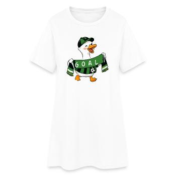 Lustiger Fußball-Gäns-Tor-Feier Fußballfan - Frauen T-Shirt-Kleid - Weiß - Vorne