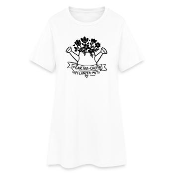 Gießkanne Garten Chefin Pflanzenmutti Gärtnerin - Frauen T-Shirt-Kleid - Weiß - Vorne