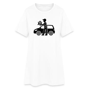 Livraison du service de colis - Robe T-shirt Femme - blanc - Devant