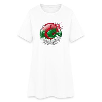Ballon éclat algérien splatter - Robe T-shirt Femme - blanc - Devant