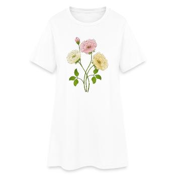 Fleur - Robe T-shirt Femme - blanc - Devant