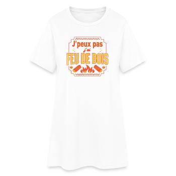 J'peux pas j’ai feu de bois - Robe T-shirt Femme - blanc - Devant