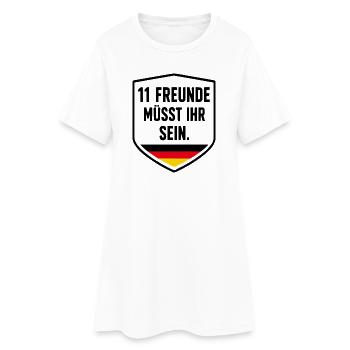 Deutschland Fußball Fan Teamgeist Elf Freunde - Frauen T-Shirt-Kleid - Weiß - Vorne