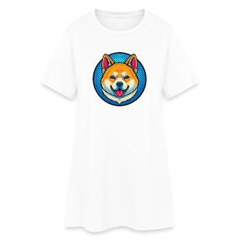 Shiba Inu (portrait/bande dessinée) - Robe T-shirt Femme - blanc - Devant