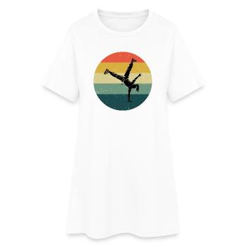 Geschenkidee für eine Dance-Fanin mit Hip-Hop-Tanz - Frauen T-Shirt-Kleid - Weiß - Vorne