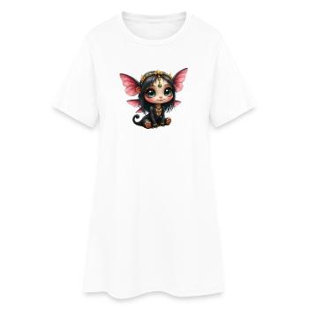 Fée papillon Chibi avec des bijoux - Robe T-shirt Femme - blanc - Devant