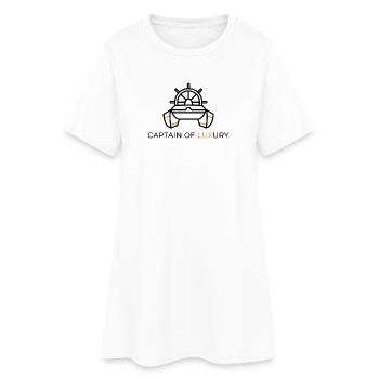Luxus-Katamaran-Linienkunst - Frauen T-Shirt-Kleid - Weiß - Vorne