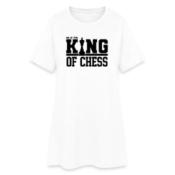 Il est le roi du jeu d’échecs - Robe T-shirt Femme - blanc - Devant