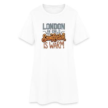 Soundsystem Dub London - Frauen T-Shirt-Kleid - Weiß - Vorne