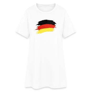 Germany Flag Brushstroke Germany Fan - Women’s T-Shirt Dress - white - Front
