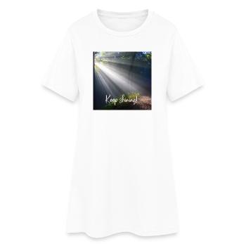 __20260612_162318_0000 - Frauen T-Shirt-Kleid - Weiß - Vorne
