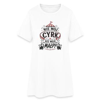 Nie Mój Cyrk Małpy - Women’s T-Shirt Dress - white - Front