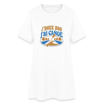 J’peux pas j’ai Canoë - Robe T-shirt Femme - blanc - Devant