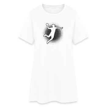 Geschenkidee für den Handballspieler mit Ballsport - Frauen T-Shirt-Kleid - Weiß - Vorne