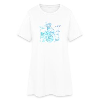 Jouer de la batterie Idée cadeau pour un musicien - Robe T-shirt Femme - blanc - Devant