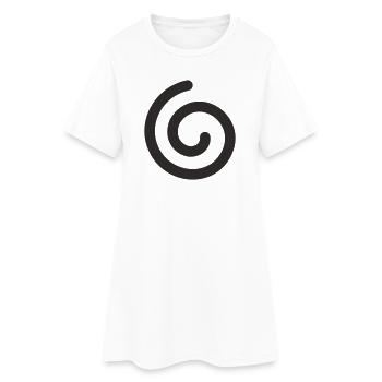 Spiral – Minimalist Symbol Design - Women’s T-Shirt Dress - white - Front