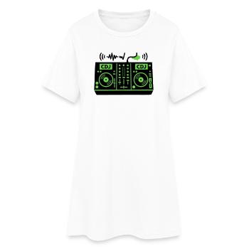 DJ Mixer Mischpult Techno Festival Raver - Robe T-shirt Femme - blanc - Devant