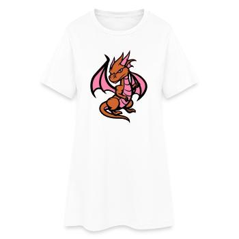 Petit Dragon - Robe T-shirt Femme - blanc - Devant