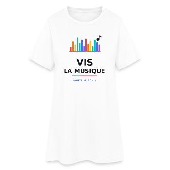 Vis La Musique ArcEnCiel - Robe T-shirt Femme - blanc - Devant