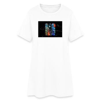 Traces de vie - Robe T-shirt Femme - blanc - Devant